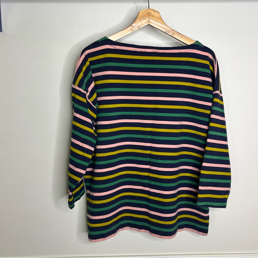J. Crew boxy striped top‎ boatneck oversized medium